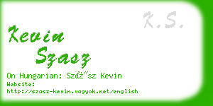 kevin szasz business card